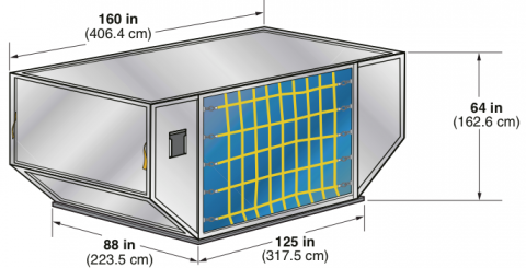AAF Dimensions 208 x 302 x 152 cm Volume: 13.0m3