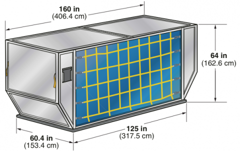 ALF Dimensions 295 x 149 x 152 cm Volume: 8.9m3