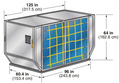 DQF Dimensions 140 x 233 x 152 cm Volume: 7.2m3